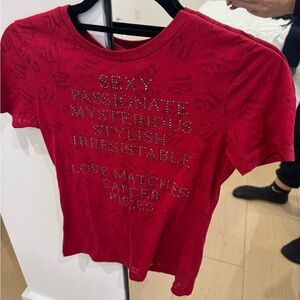 Express zodiac scorpio red t shirt